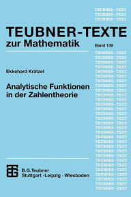 Title: Analytische Funktionen in der Zahlentheorie, Author: Ekkehard Krätzel