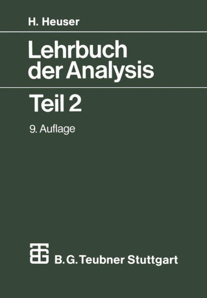 Lehrbuch der Analysis: Teil 2