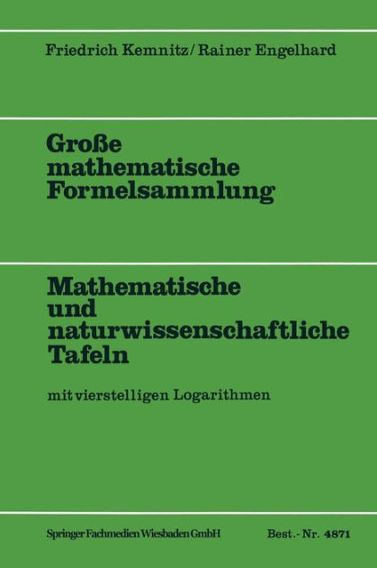 Groï¿½e mathematische Formelsammlung: Mathematische und ...