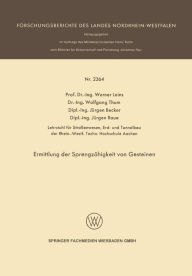 Title: Ermittlung der Sprengzähigkeit von Gesteinen, Author: Werner Leins