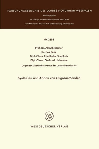 Synthesen und Abbau von Oligosacchariden