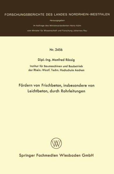 Fördern von Frischbeton, insbesondere von Leichtbeton, durch Rohrleitungen