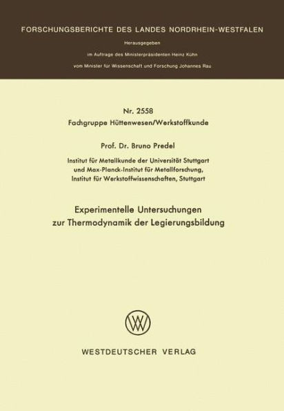 Experimentelle Untersuchungen zur Thermodynamik der Legierungsbildung