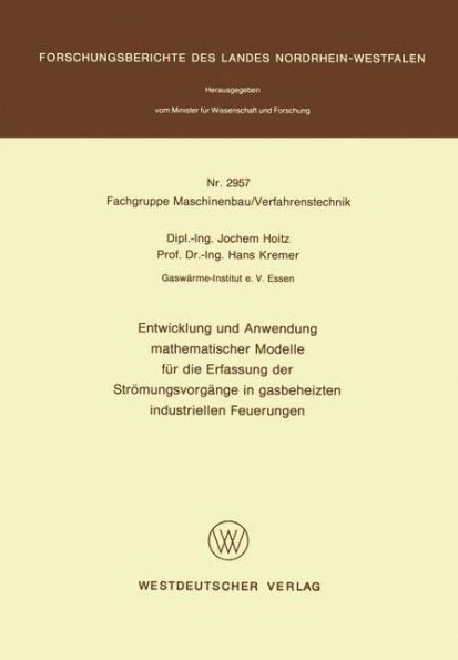 Entwicklung und Anwendung mathematischer Modelle für die Erfassung der Strömungsvorgänge in gasbeheizten industriellen Feuerungen