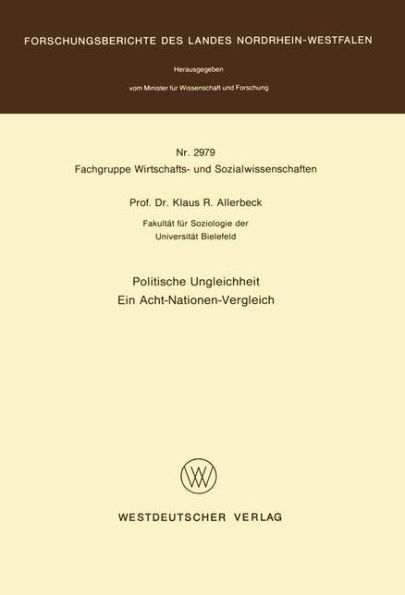 Politische Ungleichheit: Ein Acht-Nationen-Vergleich