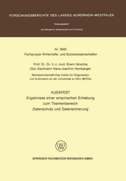 Audafest: Ergebnisse einer empirischen Erhebung zum Themenbereich 