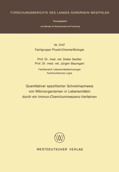 Quantitativer spezifischer Schnellnachweis von Mikroorganismen in Lebensmitteln durch ein Immun-Chemilumineszenz-Verfahren
