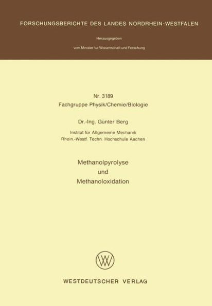 Methanolpyrolyse und Methanoloxidation