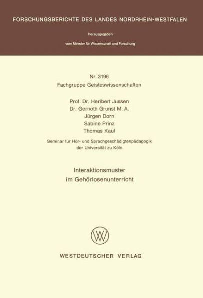 Interaktionsmuster im Gehörlosenunterricht