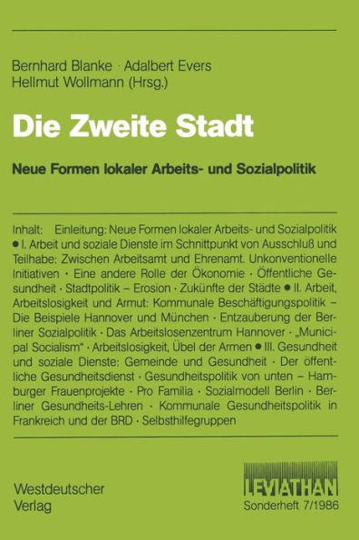 Die Zweite Stadt: Neue Formen lokaler Arbeits- und Sozialpolitik