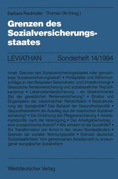 Grenzen des Sozialversicherungsstaates