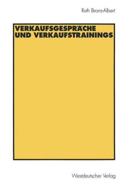 Verkaufsgesprï¿½che und Verkaufstrainings