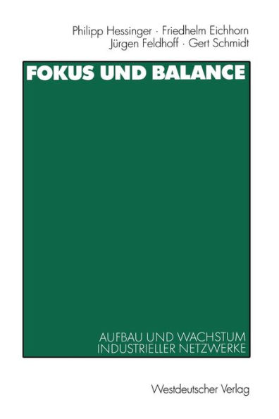 Fokus und Balance: Aufbau und Wachstum industrieller Netzwerke. Am Beispiel von VW/Zwickau, Jenoptik/Jena und Schienenfahrzeugbau/Sachsen-Anhalt