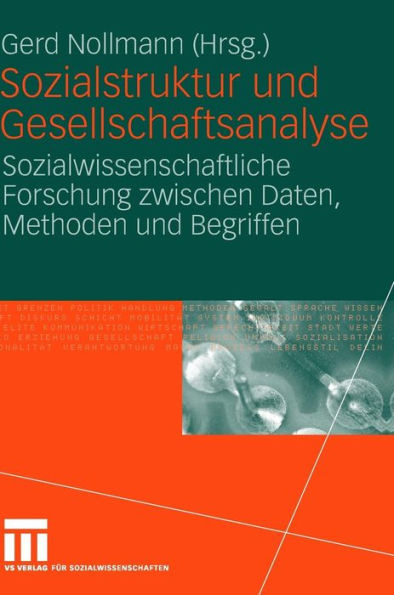 Sozialstruktur und Gesellschaftsanalyse: Sozialwissenschaftliche Forschung zwischen Daten, Methoden und Begriffen
