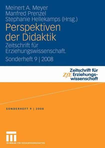 Perspektiven der Didaktik: Zeitschrift fï¿½r Erziehungswissenschaft. Sonderheft 9 2008