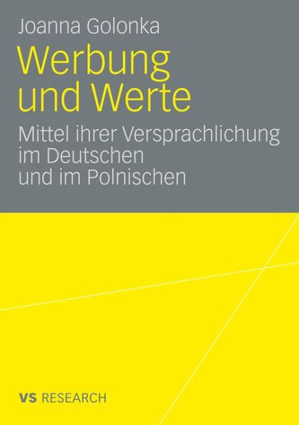 Werbung und Werte: Mittel ihrer Versprachlichung im Deutschen und im Polnischen