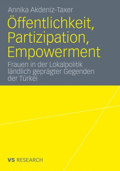 Öffentlichkeit, Partizipation, Empowerment: Frauen in der Lokalpolitik ländlich geprägter Gegenden der Türkei