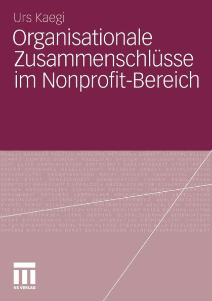 Organisationale Zusammenschlüsse im Nonprofit-Bereich