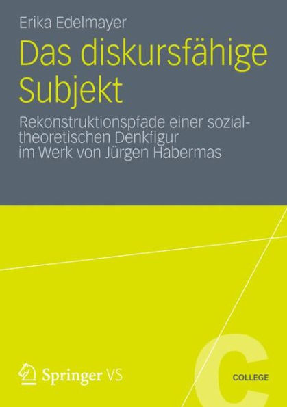 Das diskursfï¿½hige Subjekt: Rekonstruktionspfade einer sozialtheoretischen Denkfigur im Werk von Jï¿½rgen Habermas