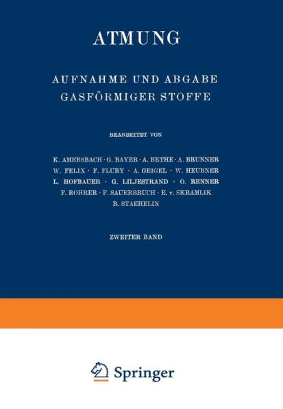 Atmung: Aufnahme und Abgabe Gasfï¿½rmiger Stoffe