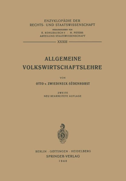 Allgemeine Volkswirtschaftslehre