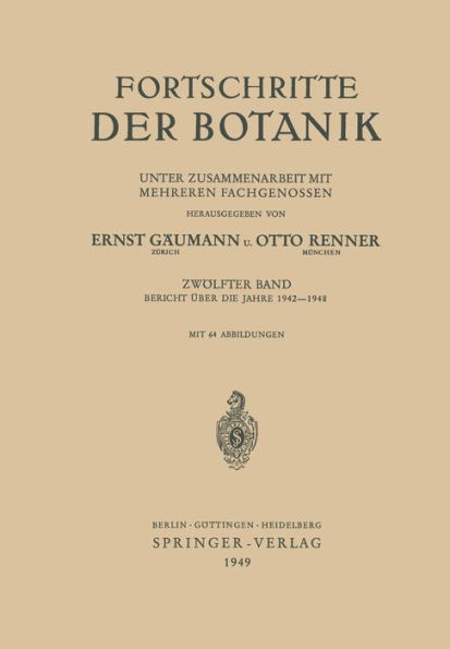 Fortschritte der Botanik: Bericht Über die Jahre 1942-1948