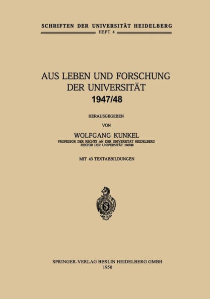 Aus Leben und Forschung der Universitï¿½t 1947/48