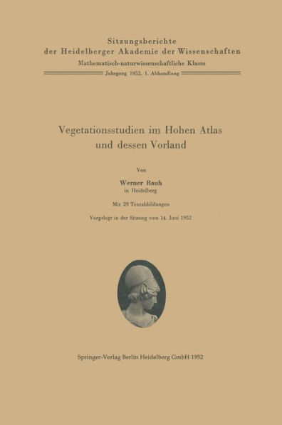 Vegetationsstudien im Hohen Atlas und dessen Vorland