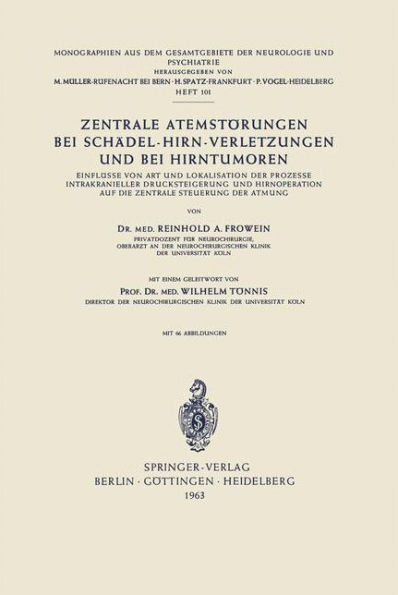 Zentrale Atemstï¿½rungen bei Schï¿½del-Hirn-Verletzungen und bei Hirntumoren: Einflï¿½sse von Art und Lokalisation der Prozesse Intrakranieller Drucksteigerung und Hirnoperation auf die Zentrale Steuerung der Atmung