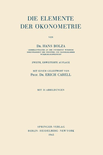 Die Elemente der Ökonometrie