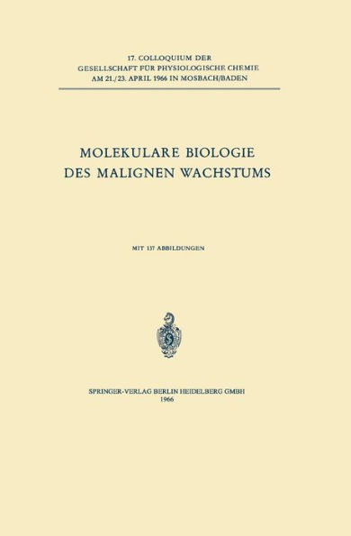 Molekulare Biologie des Malignen Wachstums