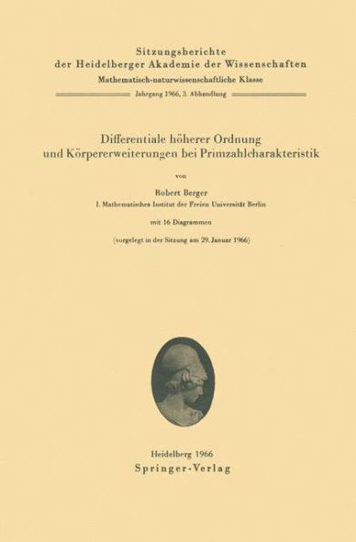 Differentiale hï¿½herer Ordnung und Kï¿½rpererweiterungen bei Primzahlcharakteristik