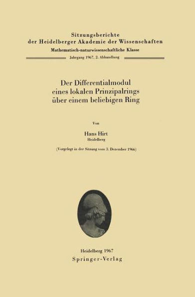 Der Differentialmodul eines lokalen Prinzipalrings ï¿½ber einem beliebigen Ring