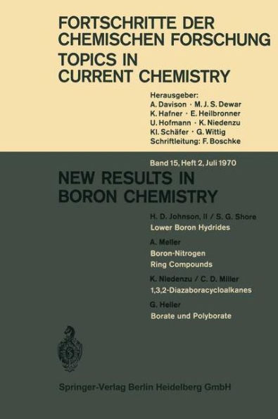 New Results in Boron Chemistry
