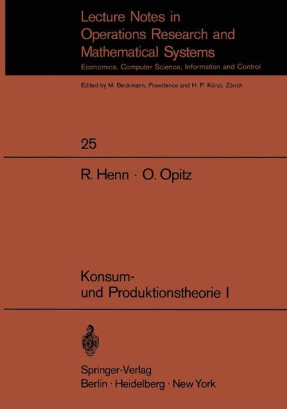 Konsum- und Produktionstheorie I