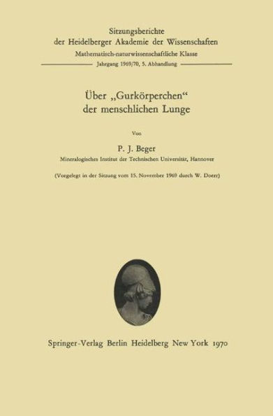 Uber Gurkorperchen der menschlichen Lunge