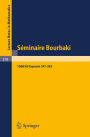 Sï¿½minaire Bourbaki: Vol. 1968/69. Exposï¿½s 347 - 363 / Edition 1