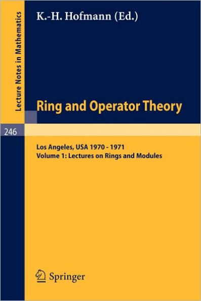 Tulane University Ring and Operator Theory Year