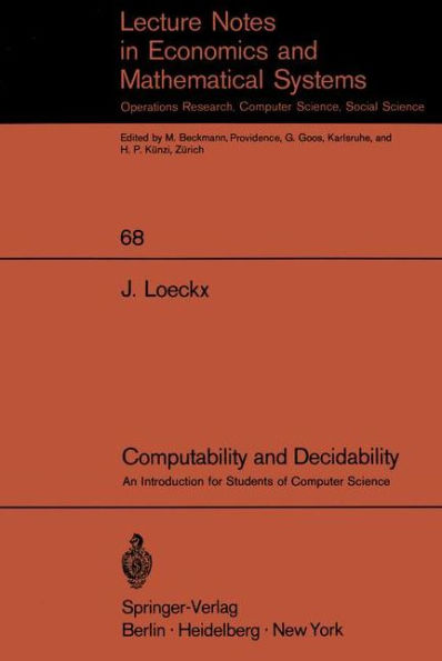 Computability and Decidability: An Introduction for Students of Computer Science