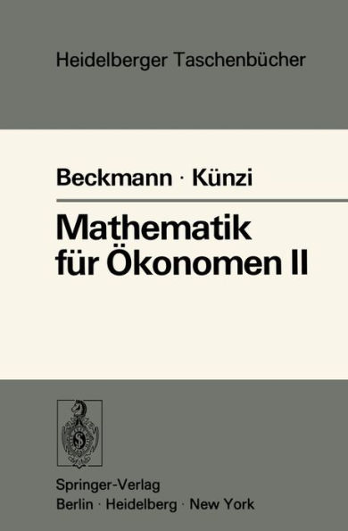 Mathematik fï¿½r ï¿½konomen II: Lineare Algebra