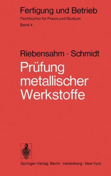 Prï¿½fung metallischer Werkstoffe