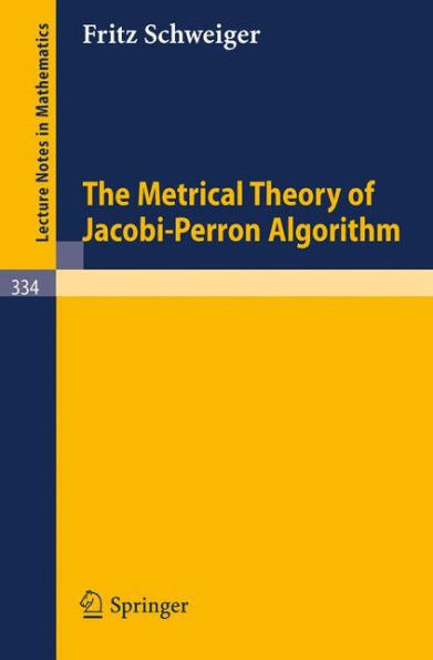 The Metrical Theory of Jacobi-Perron Algorithm / Edition 1