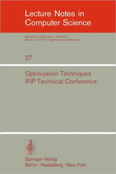 Optimization Techniques: IFIP Technical Conference, Novosibirsk, July 1-7, 1974