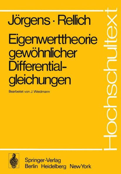 Eigenwerttheorie gewï¿½hnlicher Differentialgleichungen