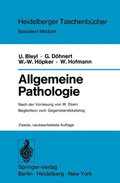 Allgemeine Pathologie: Begleittext zum Gegenstandskatalog