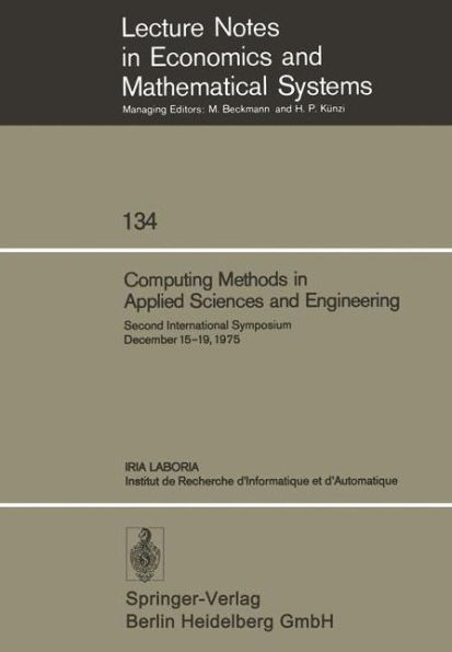 Computing Methods in Applied Sciences and Engineering: Second International Symposium December 15-19, 1975