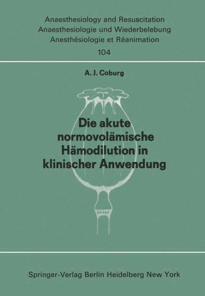 Die akute normo-volï¿½mische Hï¿½modilution in klinischer Anwendung