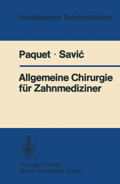 Allgemeine Chirurgie für Zahnmediziner