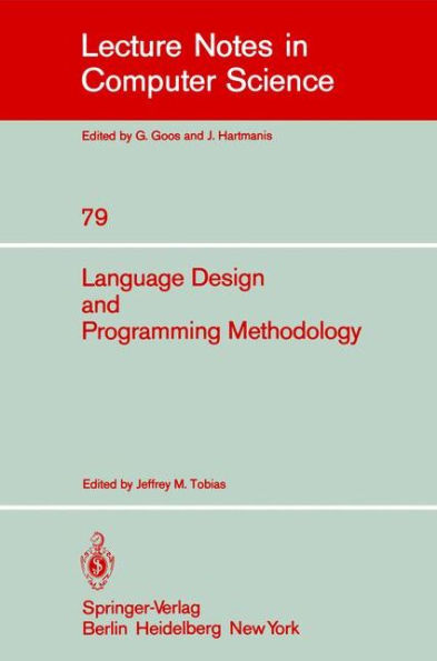 Language Design and Programming Methodology: Proceedings of a Symposium, Held in Sidney, Australia, September 10-11, 1979