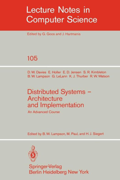 Distributed Systems - Architecture and Implementation: An Advanced Course